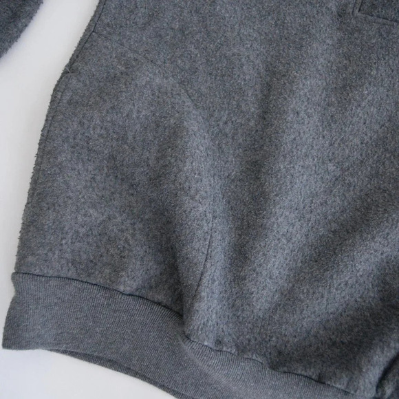 VTG Sun Stations Sportswear Grey Purple Fleece Quarter Zip Pullover Sweater XL - Picture 9 of 11